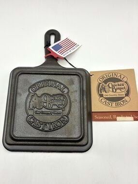 Cracker Barrel Mini Cast Iron Square Skillet 5.5” Pan New Made USA